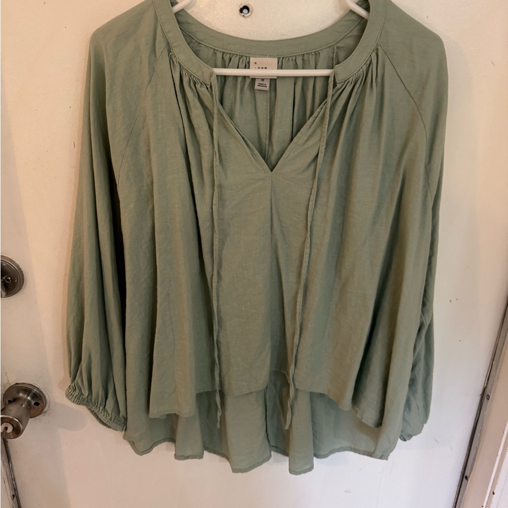 A New Day Sage Green Blouse